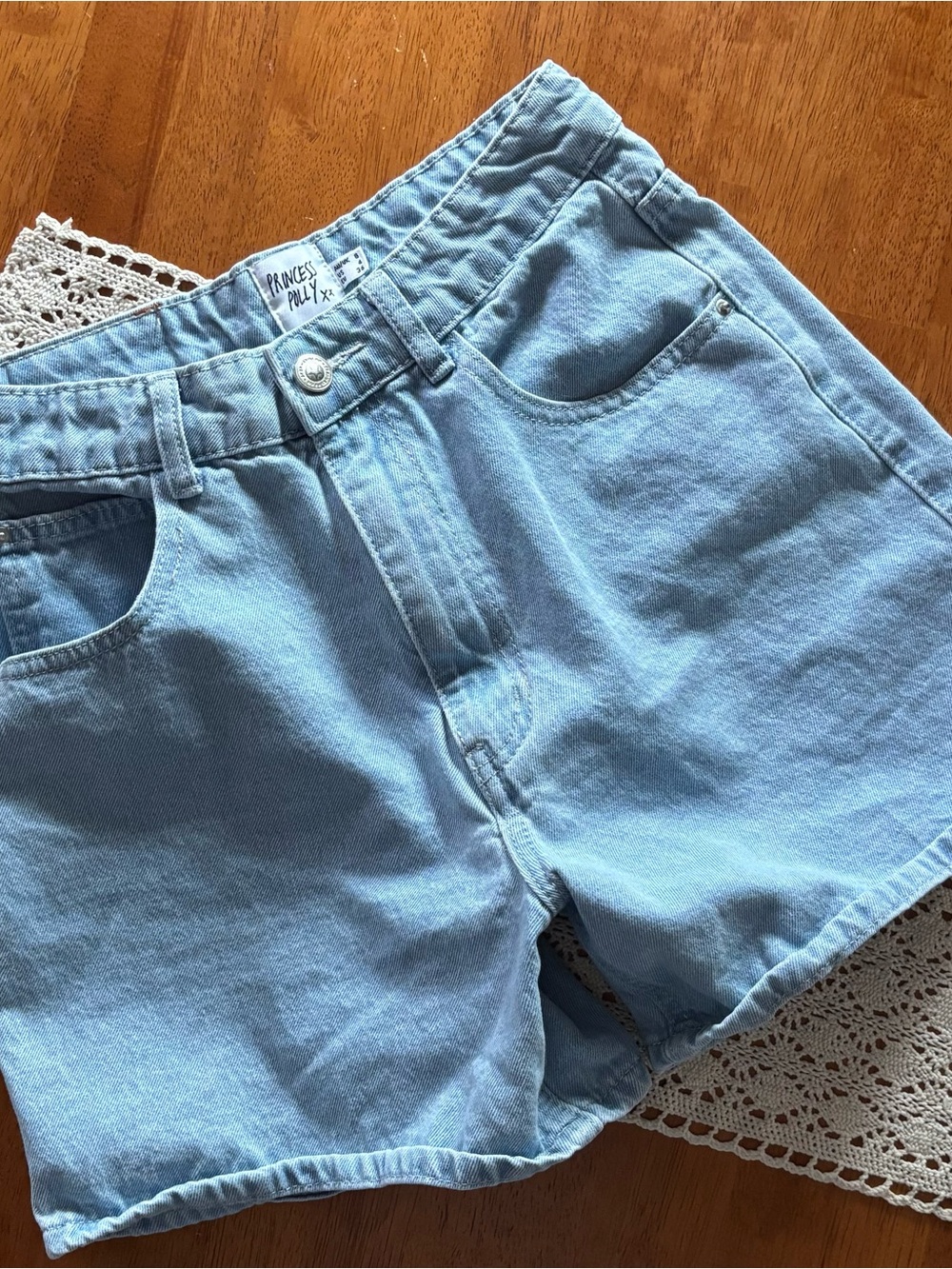 Princess Polly - Denim mom shorts